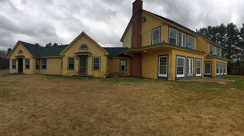 The Maine Chance Lodge before its rehabilitation.