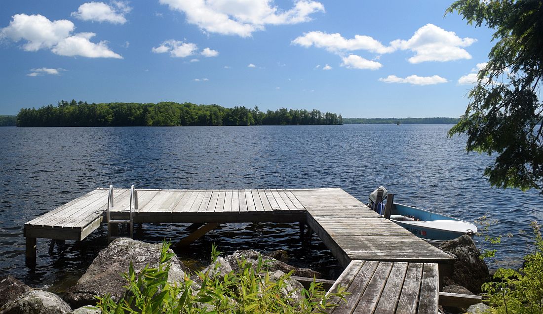 Let's jump in the lake! Great Pond is inviting and inspiring, on a beautiful summer's day. Photo courtesy of Frank and Martha Barkley.