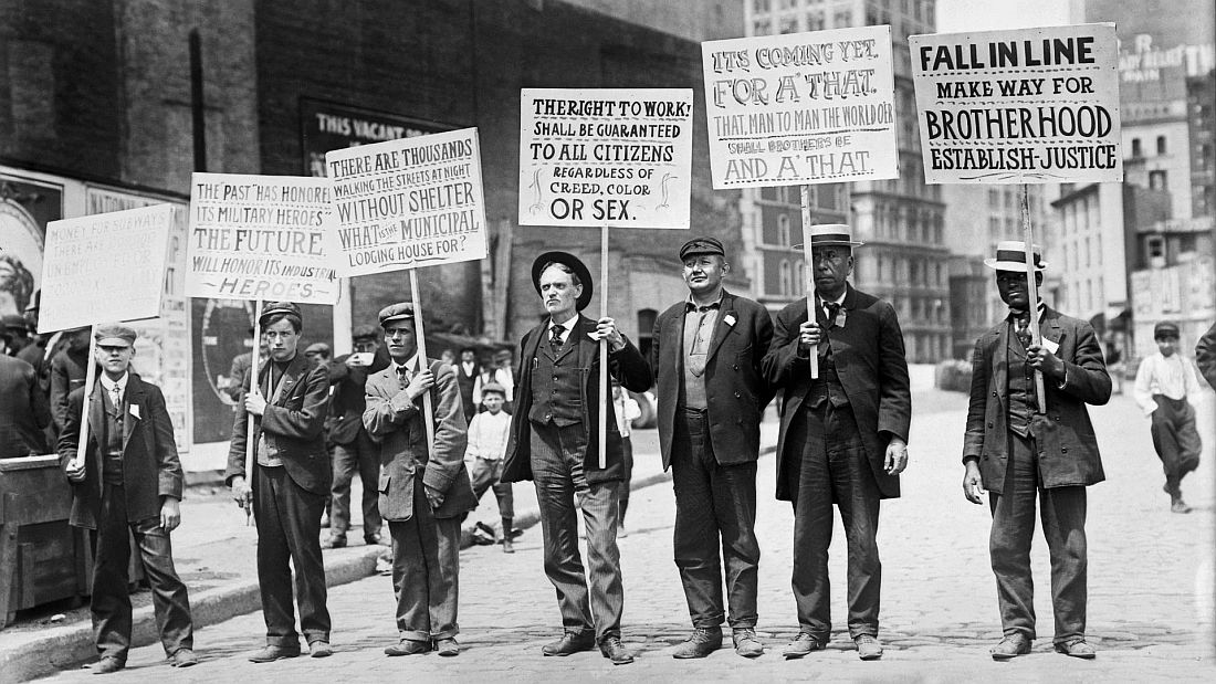 An archival picture of a street protest shown in The Big Scary "S" Word.