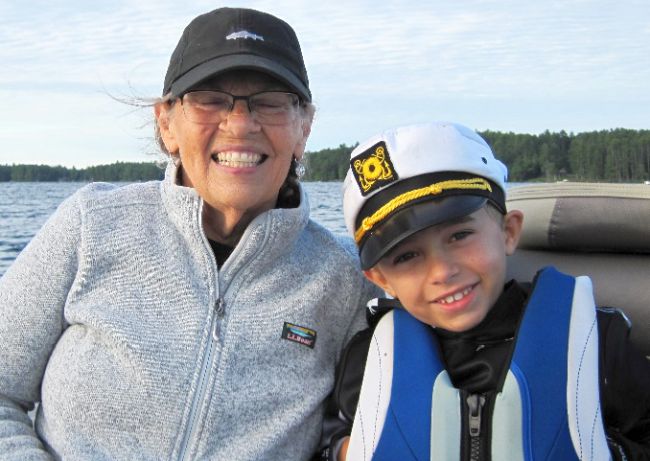 Kathi King and grandson Miles.
