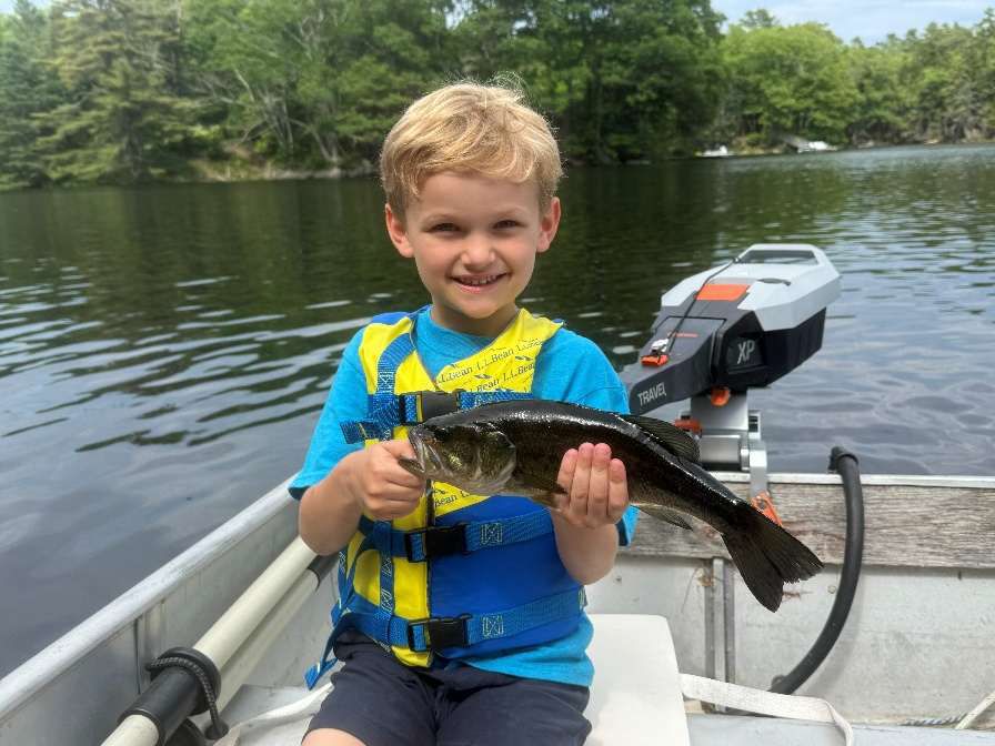 Bub with nice largemouth from West Harbor Pond.