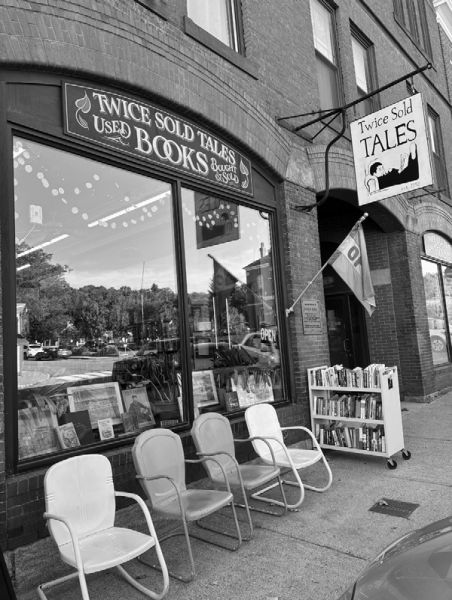 Exterior of Twice Sold Tales, a used bookstore in Farmington.
