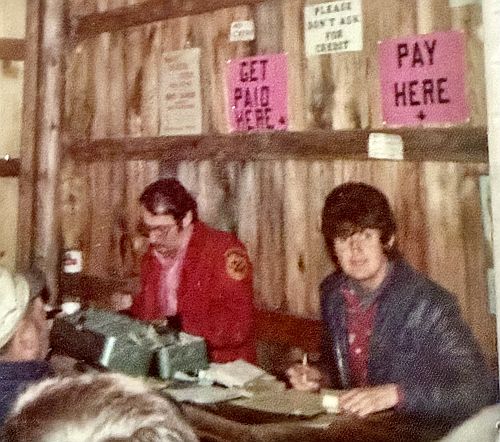 Bill’s wife Nancy (right) and an unidentified male worker.